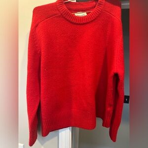 Abercrombie & Fitch Vibrant Red Crewneck wool Sweater oversized